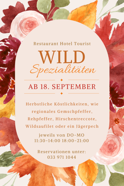 Rot Orange Beige Illustrativ Watercolor Herbstlich Herbst Markt Veranstaltung Poster (1)